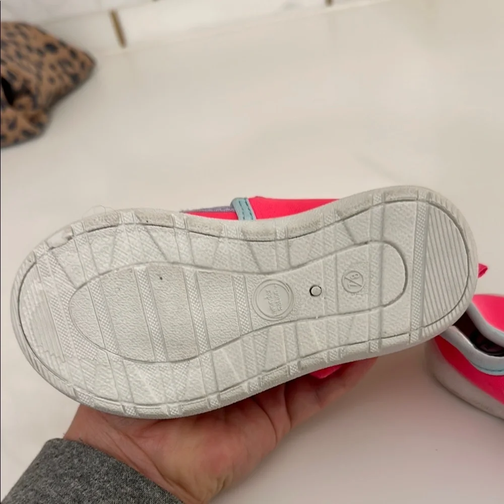 Wonder Nation Pink and Gray Water Shoes with Velcro Strap